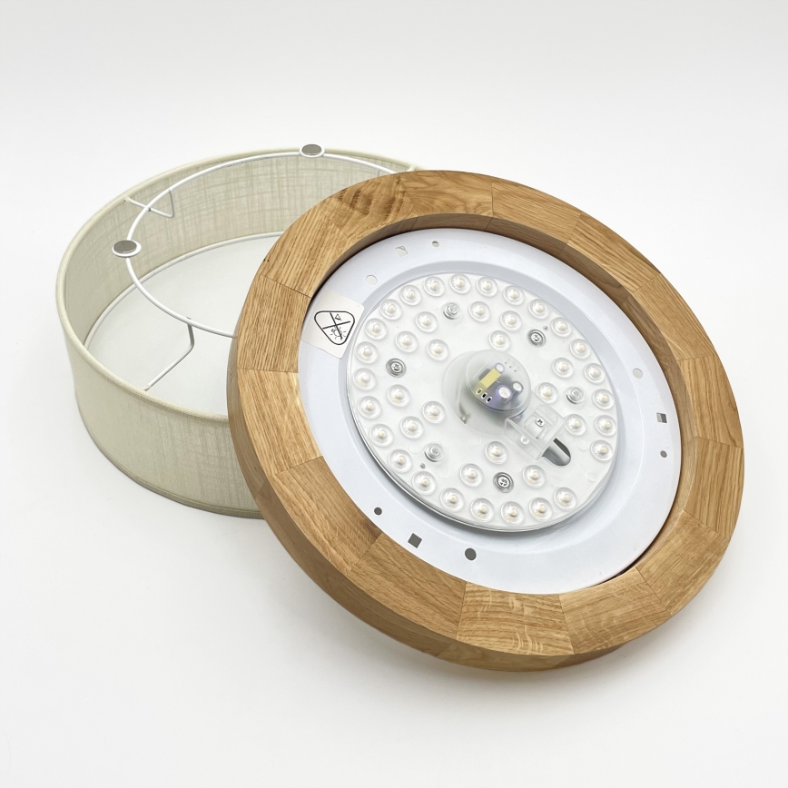 Brilagi - LED-Deckenleuchte BELLADONNA LED/20W/230V Ø 30 cm creme/Eiche