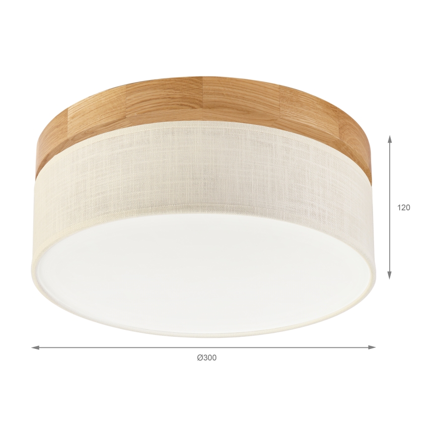 Brilagi - LED-Deckenleuchte BELLADONNA LED/20W/230V Ø 30 cm creme/Eiche