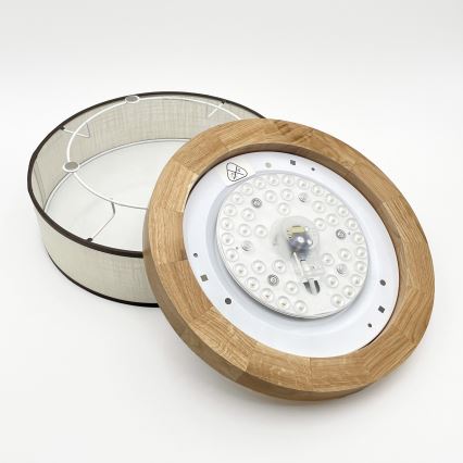 Brilagi - LED-Deckenleuchte BELLADONNA LED/20W/230V Ø 30 cm Creme/Eiche