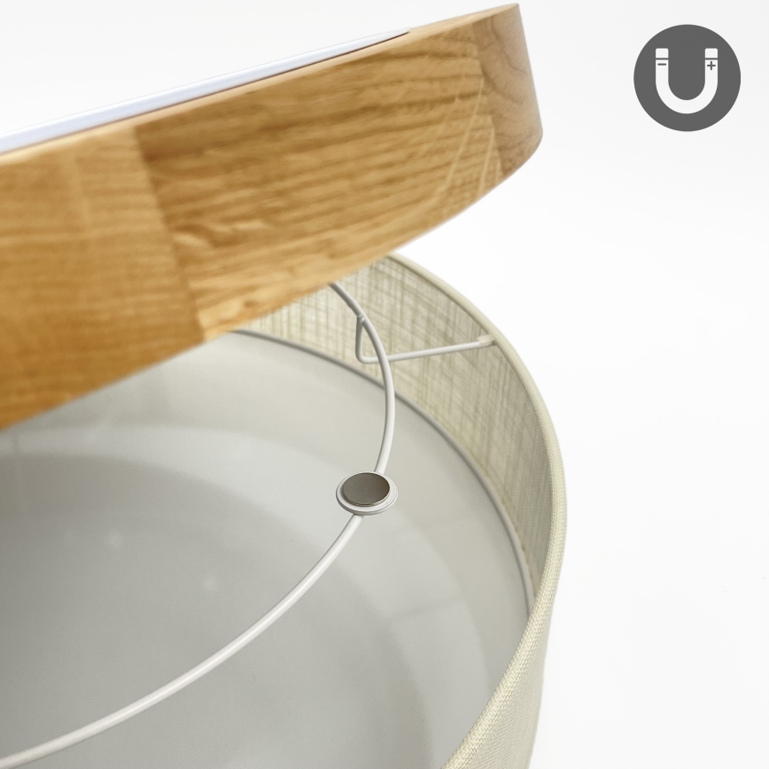 Brilagi - LED-Deckenleuchte BELLADONNA LED, 36 W, 230 V, Ø 40 cm, Creme/Eiche