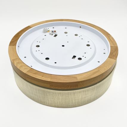 Brilagi - LED-Deckenleuchte BELLADONNA LED, 36 W, 230 V, Ø 40 cm, Creme/Eiche