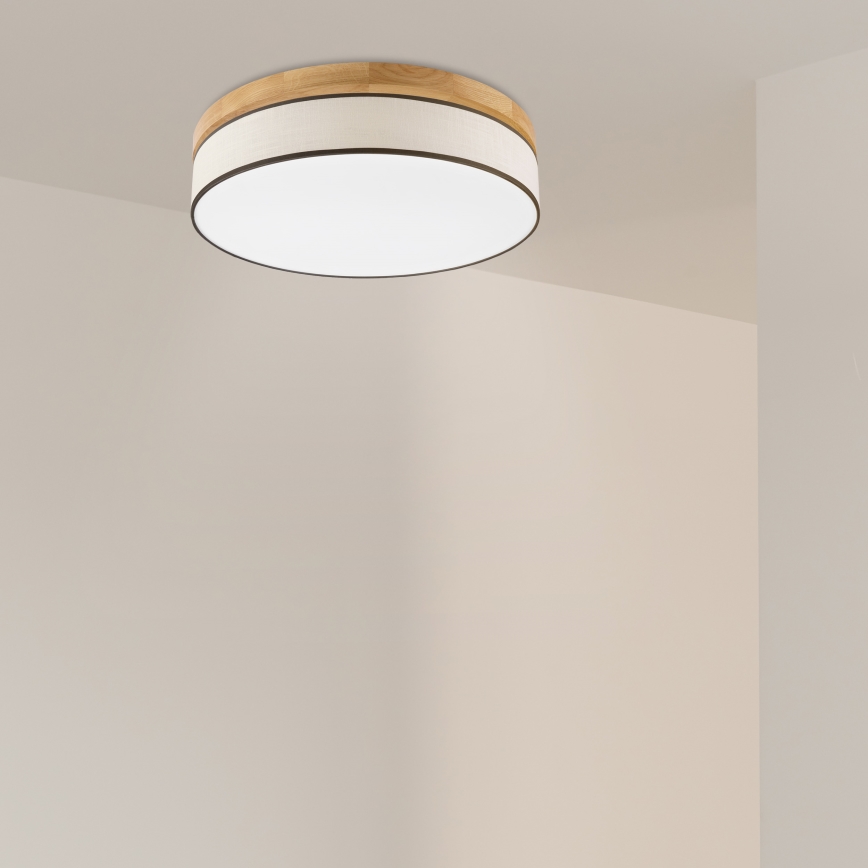 Brilagi - LED-Deckenleuchte BELLADONNA LED/36W/230V Ø 50 cm creme/Eiche