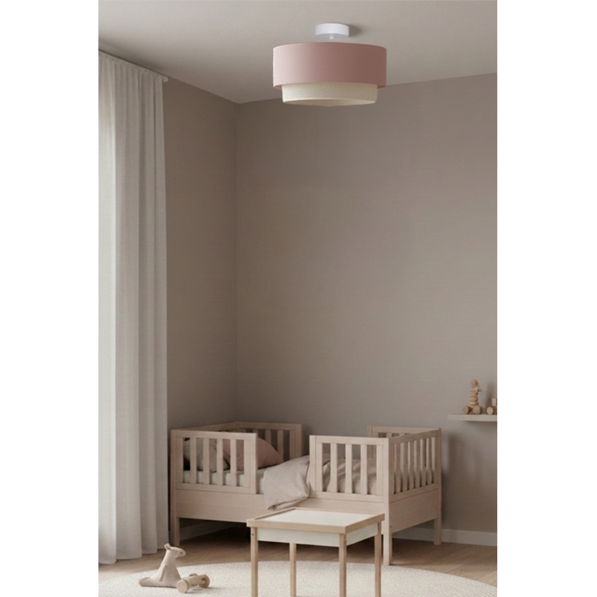 Brilagi - LED-Deckenleuchte BOHO BOBO 1xE27/60W/230V Ø 40 cm rosa/creme