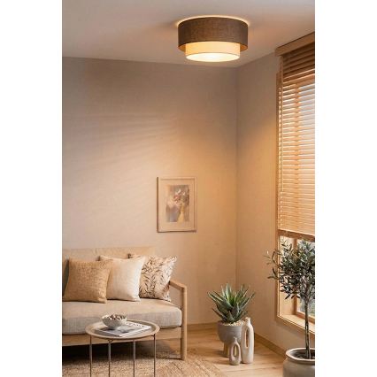 Brilagi - LED-Deckenleuchte BOHO ECO 1xE27/10W/230V Ø 40 cm braun/creme