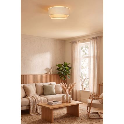 Brilagi - LED Deckenleuchte BOHO ECO 1xE27/10W/230V Ø 40 cm cremefarben
