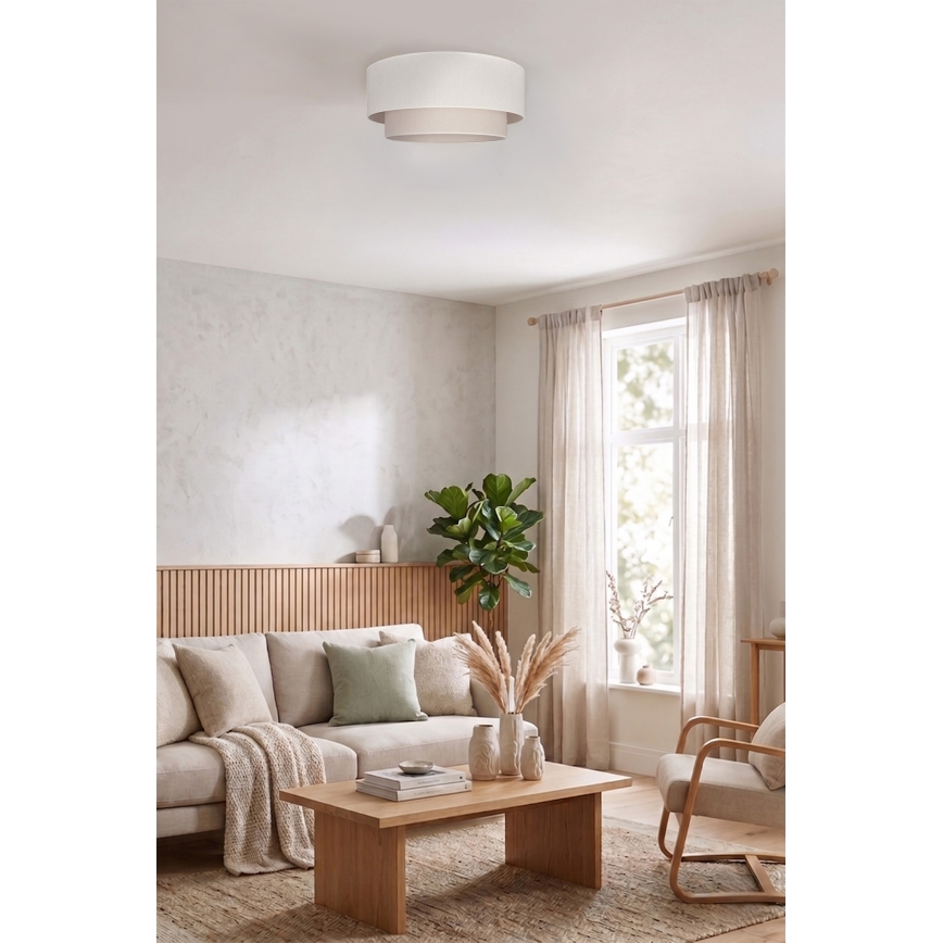Brilagi - LED Deckenleuchte BOHO ECO 1xE27/10W/230V Ø 40 cm cremefarben