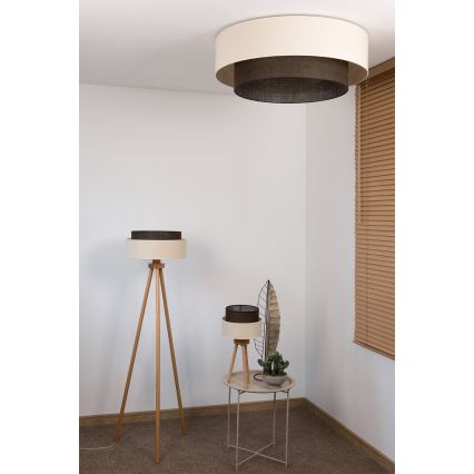 Brilagi - LED-Deckenleuchte BOHO-STIL 3xE27/15W/230V Ø 80 cm creme/braun