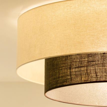 Brilagi - LED-Deckenleuchte BOHO-STIL 3xE27/15W/230V Ø 80 cm creme/braun