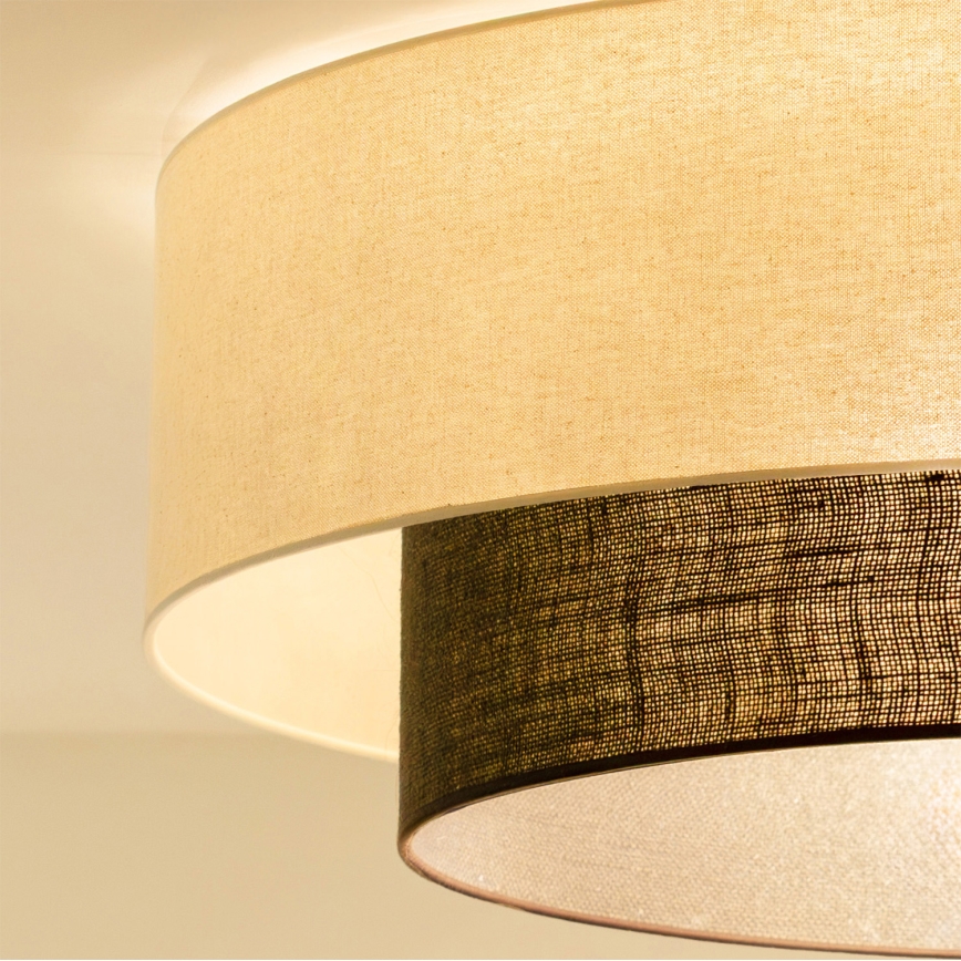 Brilagi - LED-Deckenleuchte BOHO-STIL 3xE27/15W/230V Ø 80 cm creme/braun