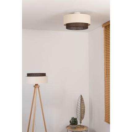 Brilagi - LED-Deckenleuchte BOHO STYLE 1xE27/15W/230V Ø 40 cm creme/braun