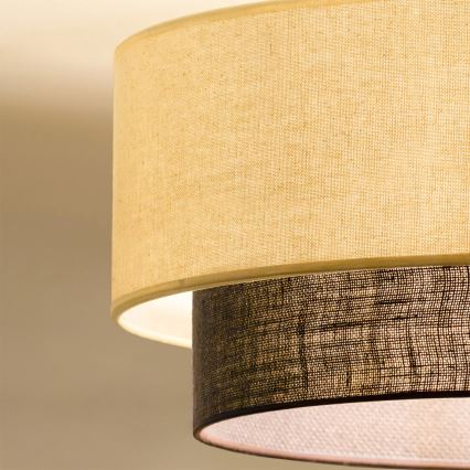 Brilagi - LED-Deckenleuchte BOHO STYLE 1xE27/15W/230V Ø 40 cm creme/braun