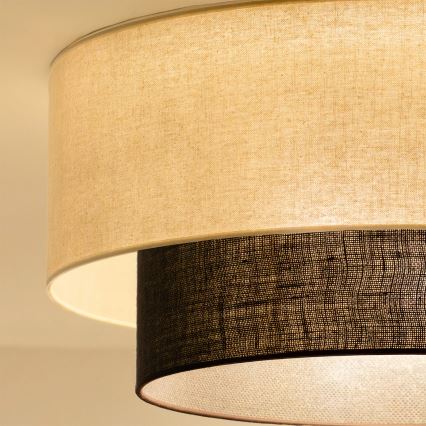 Brilagi - LED-Deckenleuchte BOHO STYLE 3xE27/15W/230V Ø 60 cm creme/braun