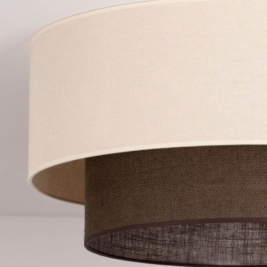 Brilagi - LED-Deckenleuchte BOHO STYLE 3xE27/15W/230V Ø 60 cm creme/braun