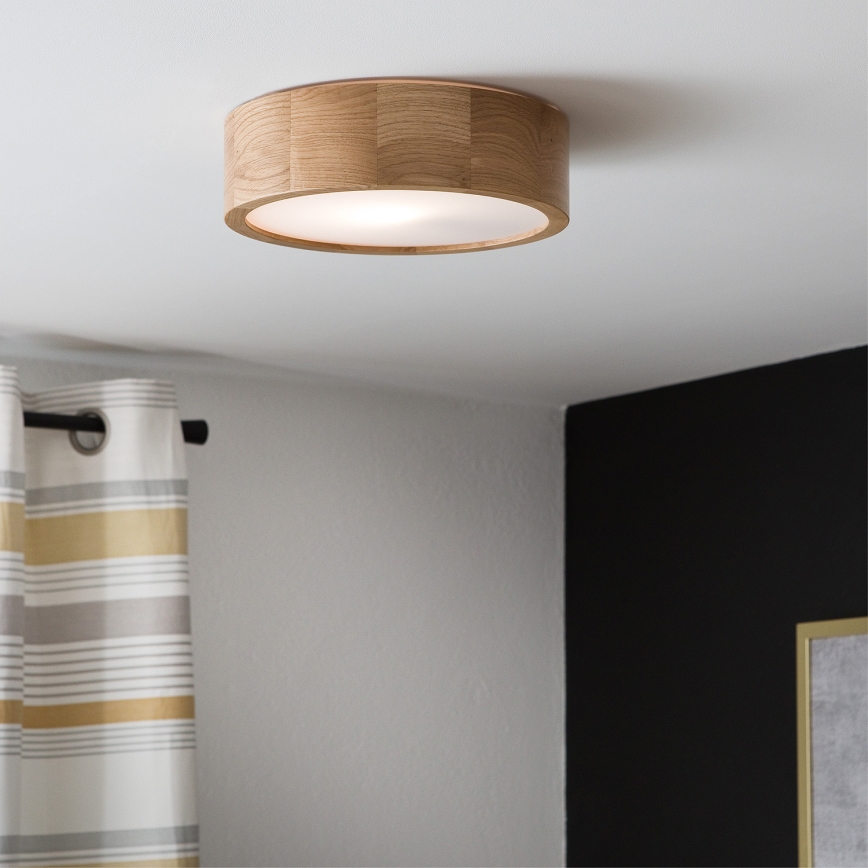 Brilagi - LED-Deckenleuchte CARVALHO 1xE27/60W/230V Eiche d 27,5 cm