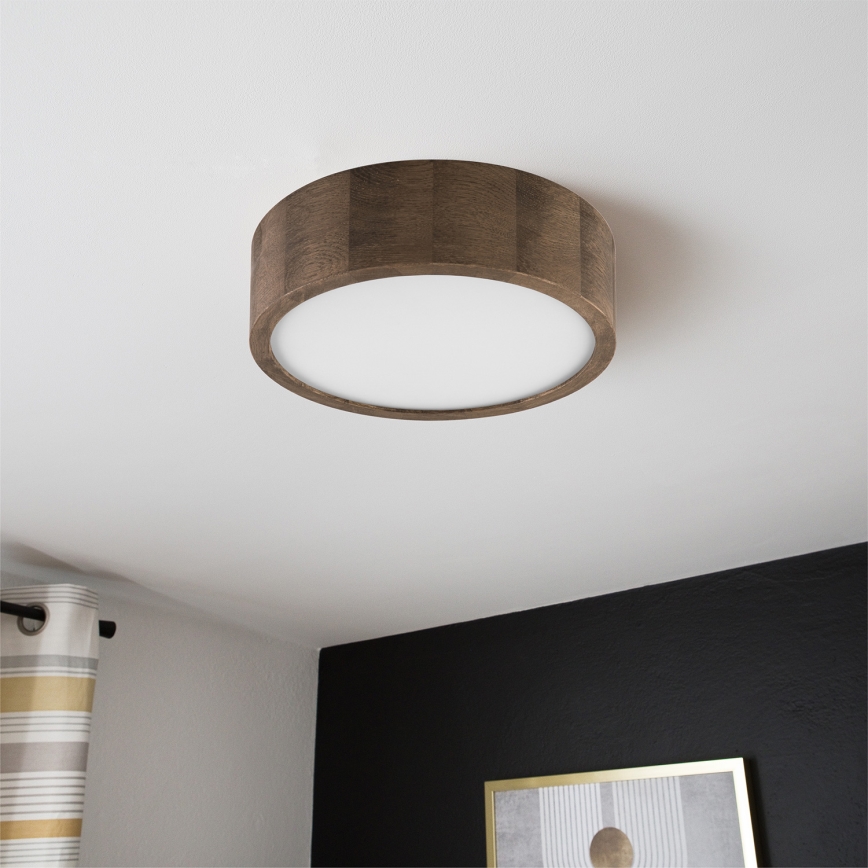 Brilagi - LED Deckenleuchte CARVALHO 1xE27/60W/230V Eiche d 27 cm