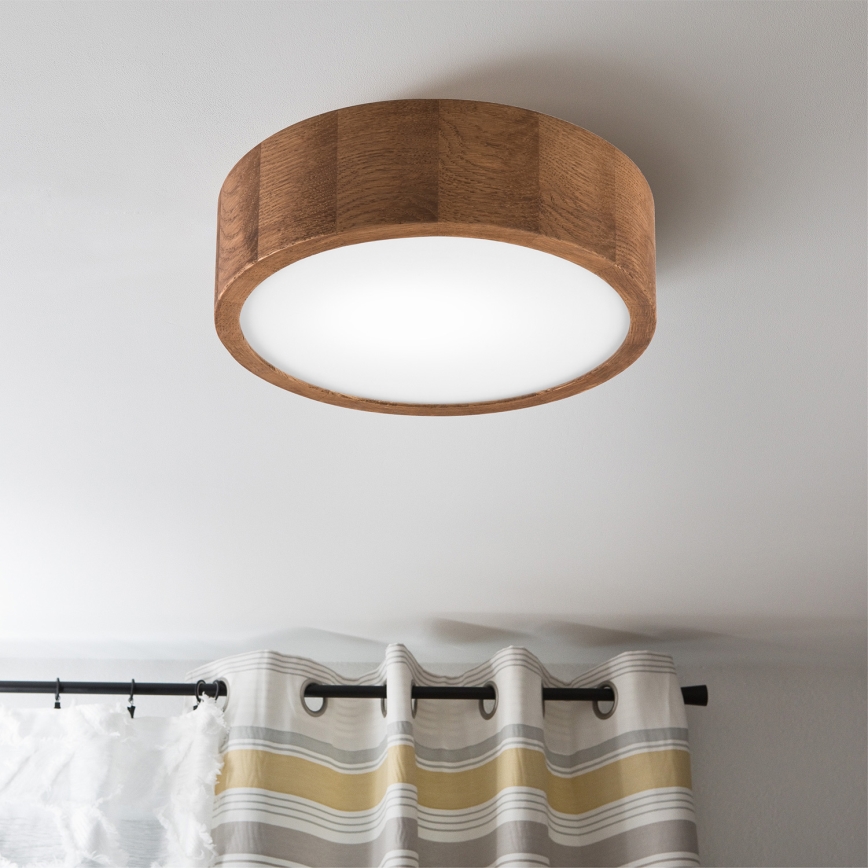 Brilagi - LED Deckenleuchte CARVALHO 1xE27/60W/230V Eiche-Kirsche Ø 27 cm