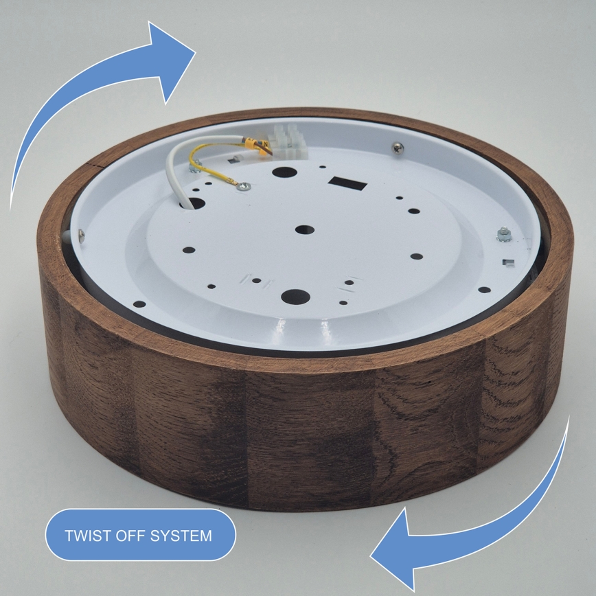 Brilagi - LED Deckenleuchte CARVALHO 1xE27/60W/230V Eiche-Kirsche Ø 27 cm
