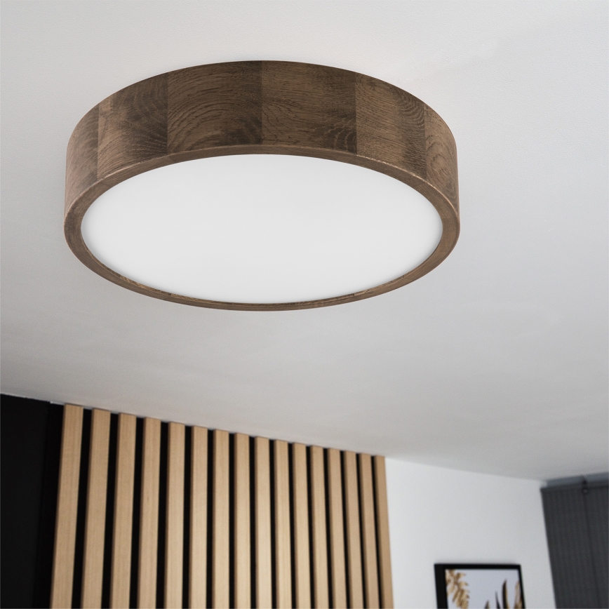 Brilagi - LED Deckenleuchte CARVALHO 2xE27/60W/230V Eiche d 37 cm
