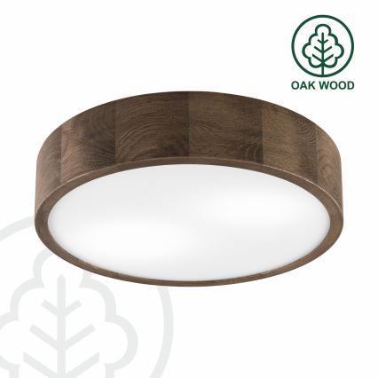 Brilagi - LED Deckenleuchte CARVALHO 2xE27/60W/230V Eiche d 37 cm