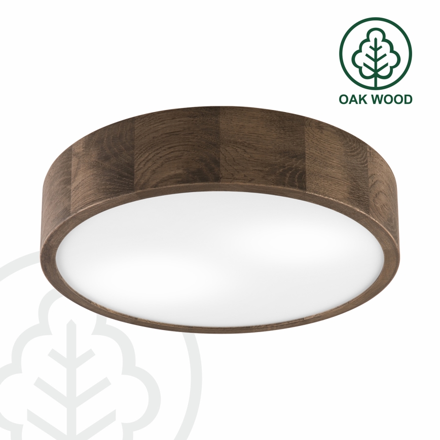 Brilagi - LED Deckenleuchte CARVALHO 2xE27/60W/230V Eiche d 37 cm