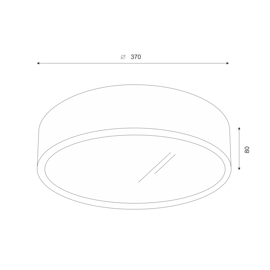 Brilagi - LED Deckenleuchte CARVALHO 2xE27/60W/230V Eiche-Kirsche Ø 37 cm