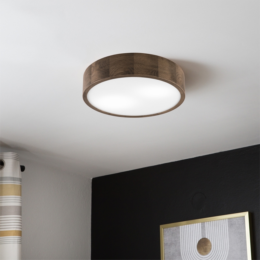 Brilagi - LED Deckenleuchte CARVALHO 2xE27/60W/230V Eiche Nussbaum Ø 37 cm