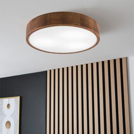 Brilagi - LED-Deckenleuchte CARVALHO 3xE27/15W/230V Eiche-Kirsche Ø 47 cm