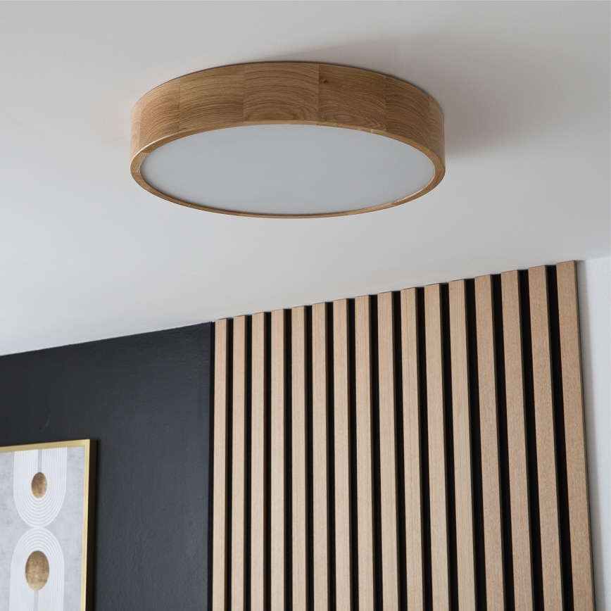 Brilagi - LED Deckenleuchte CARVALHO 3xE27/15W/230V Eiche Ø 47,5 cm