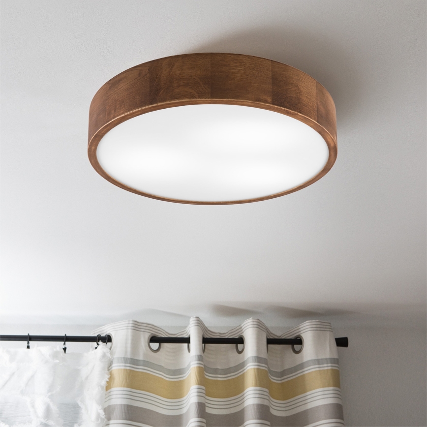Brilagi - LED-Deckenleuchte CARVALHO 3xE27/60W/230V Eiche Kirsche d 47 cm