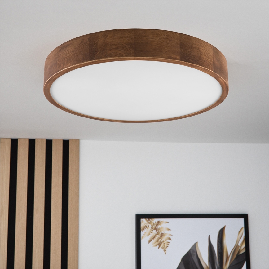 Brilagi - LED Deckenleuchte CARVALHO 3xE27/60W/230V Eiche-Kirsche Ø 47 cm