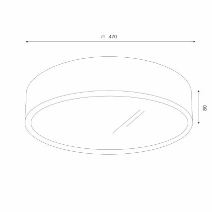 Brilagi - LED Deckenleuchte CARVALHO 3xE27/60W/230V Eiche-Kirsche Ø 47 cm