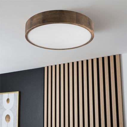 Brilagi - LED Deckenleuchte CARVALHO 3xE27/60W/230V Eiche Nussbaum Ø 47 cm