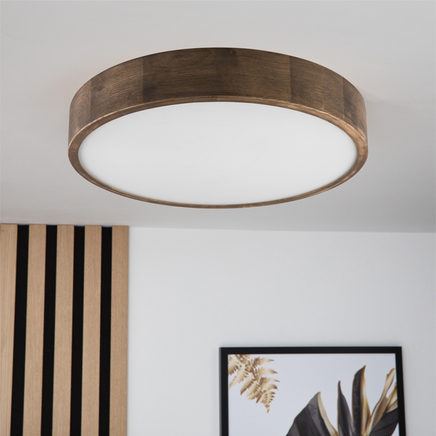 Brilagi - LED Deckenleuchte CARVALHO 3xE27/60W/230V Eiche Nussbaum Ø 47 cm