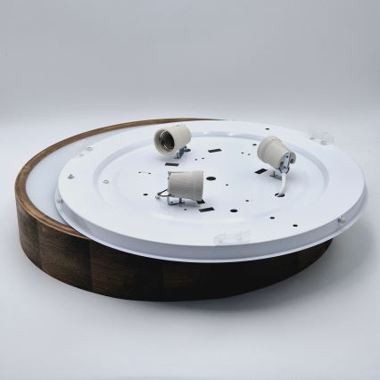 Brilagi - LED Deckenleuchte CARVALHO 3xE27/60W/230V Eiche Nussbaum Ø 47 cm