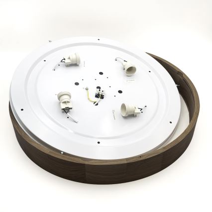 Brilagi - LED-Deckenleuchte CARVALHO 4xE27/60W/230V Eiche/Nussbaum Ø 57,5 cm