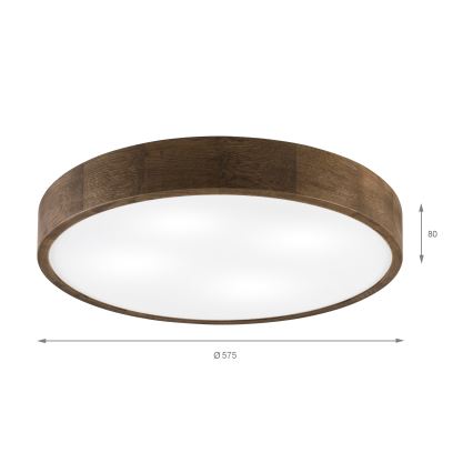 Brilagi - LED-Deckenleuchte CARVALHO 4xE27/60W/230V Eiche/Nussbaum Ø 57,5 cm