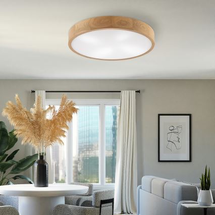 Brilagi - LED-Deckenleuchte CARVALHO 4xE27/60W/230V Eiche Ø 57,5 cm