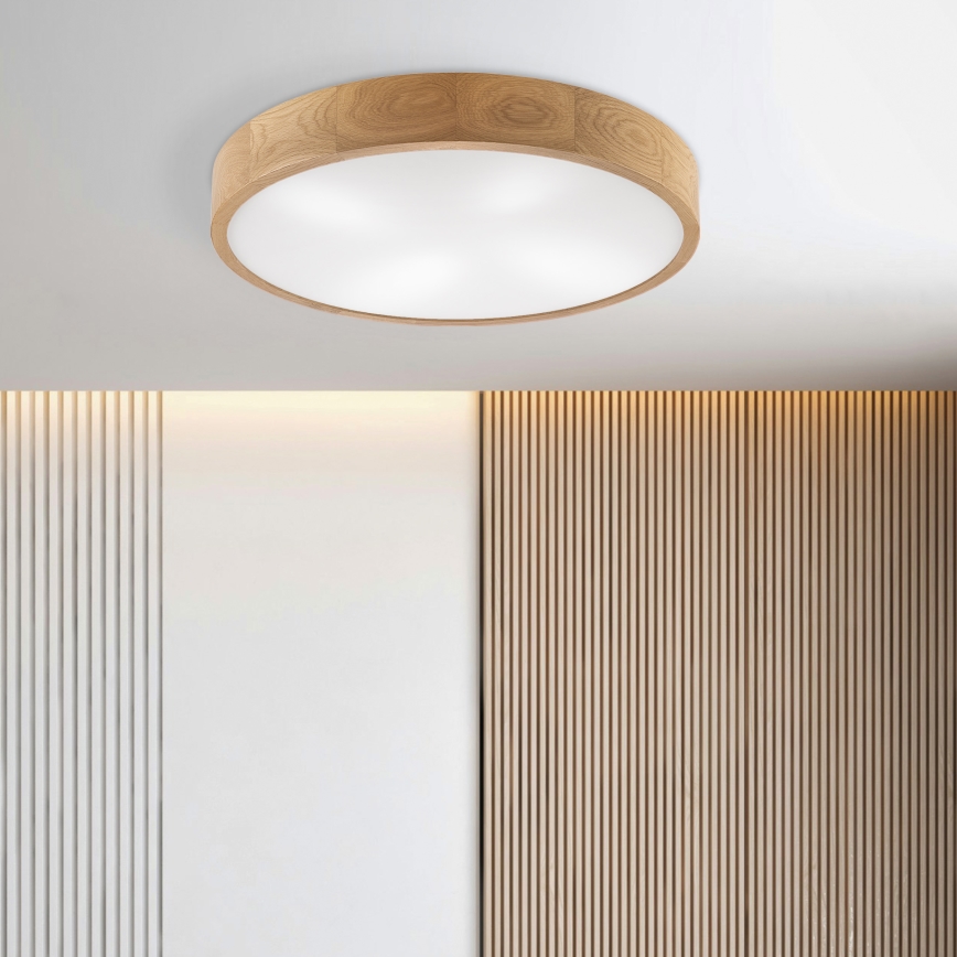 Brilagi - LED-Deckenleuchte CARVALHO 4xE27/60W/230V Eiche Ø 57,5 cm