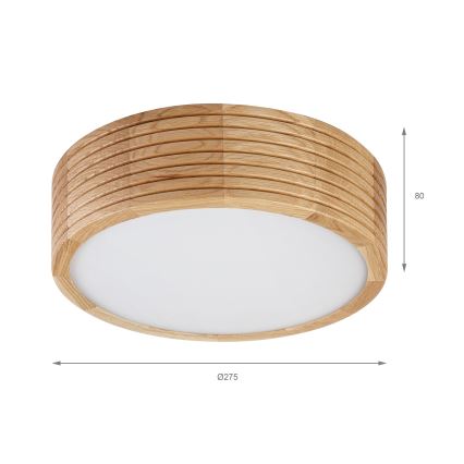 Brilagi - LED-Deckenleuchte CARVALHO MODERN 1xE27/60W/230V Ø 27,5 cm Eiche