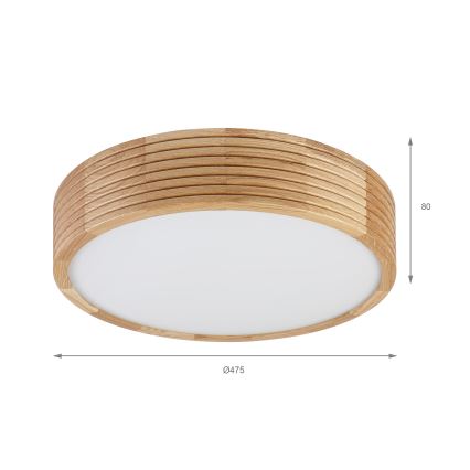 Brilagi - LED-Deckenleuchte CARVALHO MODERN 3xE27/60W/230V Ø 47,5 cm Eiche
