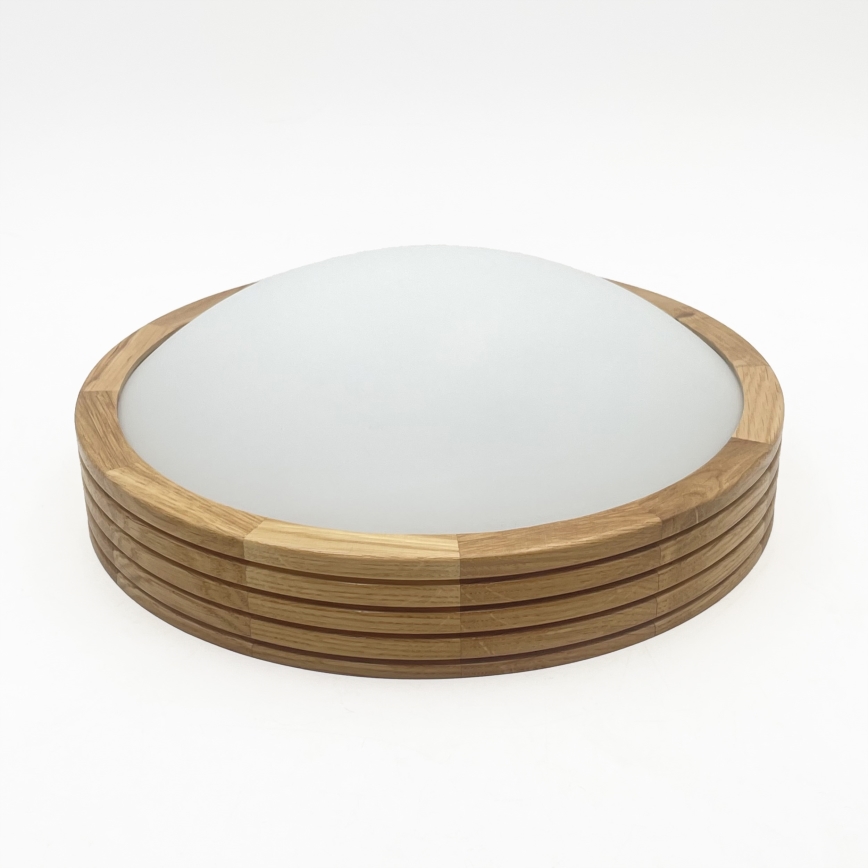 BRILAGI - LED-Deckenleuchte CARVALHO MODERN SLIM 1xE27/60W/230V Ø 27,5 cm Eiche