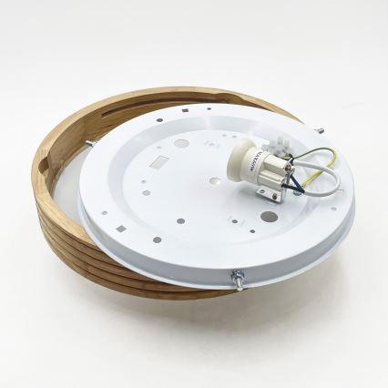 BRILAGI - LED-Deckenleuchte CARVALHO MODERN SLIM 1xE27/60W/230V Ø 27,5 cm Eiche
