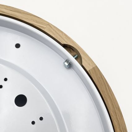 Brilagi - LED-Deckenleuchte CARVALHO MODERN SLIM 2xE27/60W/230V Ø 37,5 cm Eiche
