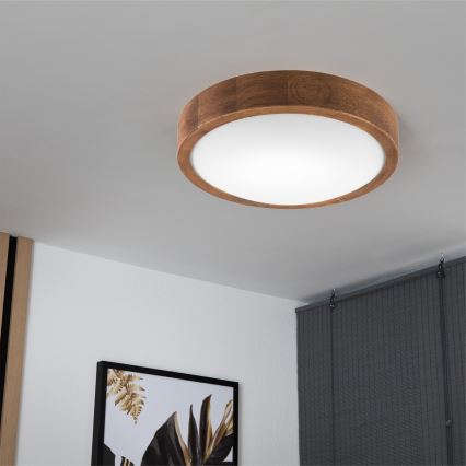 Brilagi - LED-Deckenleuchte CARVALHO SLIM 1xE27/15W/230V Eiche/Kirsche Ø 27 cm