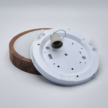 Brilagi - LED-Deckenleuchte CARVALHO SLIM 1xE27/15W/230V Eiche/Kirsche Ø 27 cm
