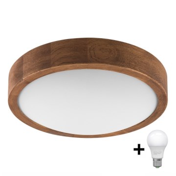 Brilagi - LED-Deckenleuchte CARVALHO SLIM 1xE27/60W/230V Eiche Kirsche d 27 cm