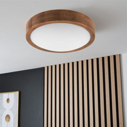 Brilagi - LED-Deckenleuchte CARVALHO SLIM 1xE27/60W/230V Eiche Kirsche d 27 cm