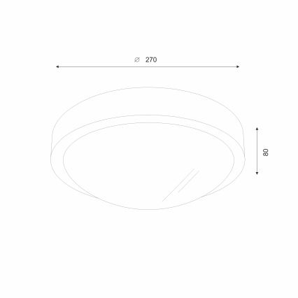 Brilagi - LED Deckenleuchte CARVALHO SLIM 1xE27/60W/230V Eiche Nussbaum Ø 27 cm