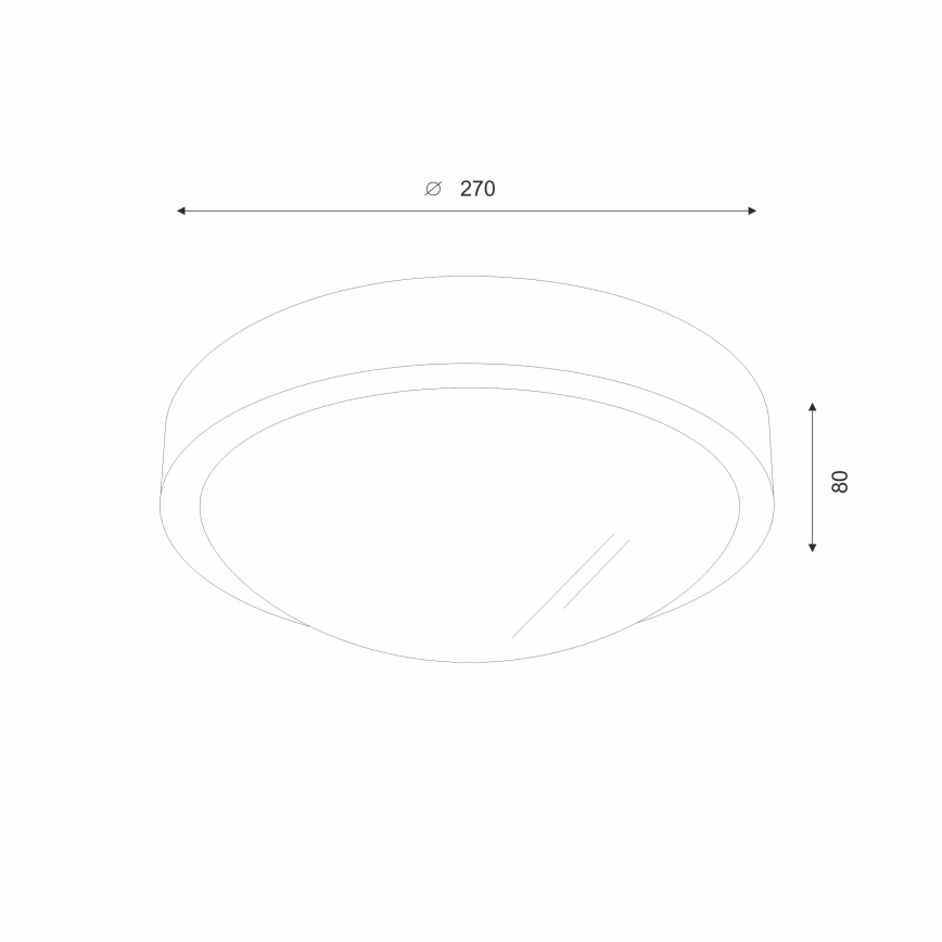 Brilagi - LED Deckenleuchte CARVALHO SLIM 1xE27/60W/230V Eiche Nussbaum Ø 27 cm