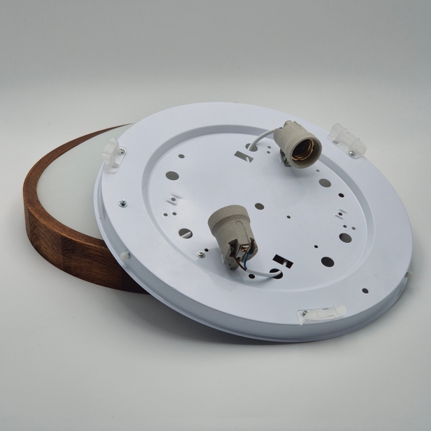 Brilagi - LED-Deckenleuchte CARVALHO SLIM 2xE27/15W/230V Eiche/Kirsche Ø 37 cm